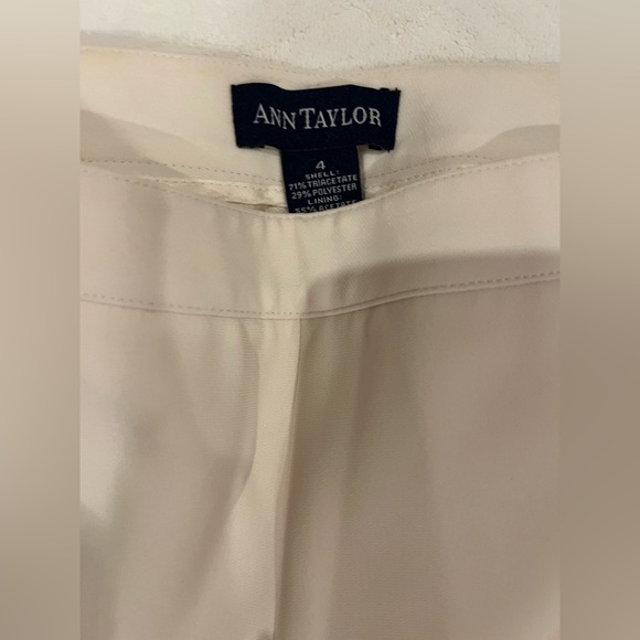 Ann Taylor Elegant Cream Flare Trousers - Picture 4 of 5